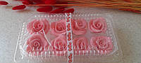 Набір цукрових квітів "Троянди великі" New Рожеві
