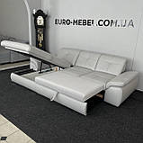 Шкіряний кутовий диван розкладний, фото 2