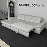 Шкіряний кутовий диван розкладний, фото 3