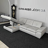 Шкіряний кутовий диван розкладний, фото 9