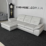 Шкіряний кутовий диван розкладний, фото 7