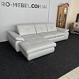 Шкіряний кутовий диван розкладний, фото 4