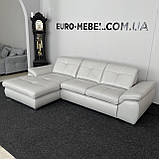 Шкіряний кутовий диван розкладний, фото 5