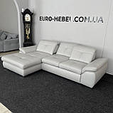 Шкіряний кутовий диван розкладний, фото 8