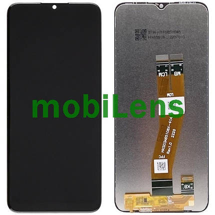 Samsung A025F, *жовтий шлейф, Galaxy A02S, LLIBH065101090-FPC-101, SKI651-B67 V01 Дисплей+тачскрин чорний, фото 1