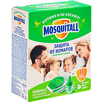 Електрофумігатор від комарів Mosquitall "Захист для всієї родини 30 ночей" + рідина (30мл.)