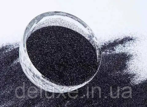 Глітер класичний Hexagon Metallic Преміум, чорний блискучий, крапка, колір СА 1181, розмір 1/96 (0.3 мм), 1кг