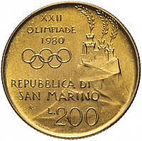 200 лир 1980 Сан-Марино UNC