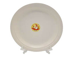 Блюдо керамічне кругле велике Тарілка обідня дрібна для других страв 6 штук в упаковці D 25 cm