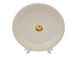 Блюдо керамічне кругле велике Тарілка обідня дрібна для других страв 4 штуки в упаковці D 27 cm