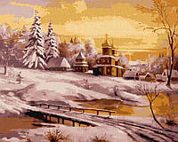 Картина по номерам Зимний пейзаж рассвет Александр Закусилов 40х50 Идейка (KHO6313)