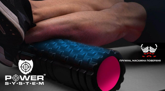 Масажний ролик (роллер) Power System PS-4050 Fitness Foam Roller Black/Pink (33x15см.) 2 4572383198 w640 h2048 3118550990 w640 h640 3118550990