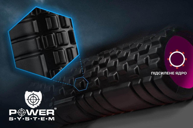Масажний ролик (роллер) Power System PS-4050 Fitness Foam Roller Black/Pink (33x15см.) 1 4572385149 w640 h2048 3118550988 w640 h640 3118550988