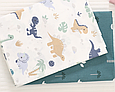 Сатин (бавовняна тканинна) динозаври та бронтозаврі (0,55*160 см), фото 2