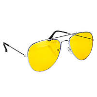Очки для вождения ночью Night view / Желтые антибликовые очки для водителя / Мужские очки-антифары