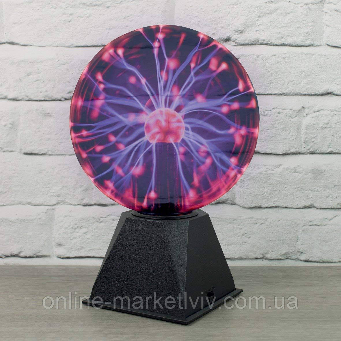Плазменный шар Plasma ball, 15 см, с молниями / Магический светильник-ночник Тесла - фото 2 - id-p1861606285