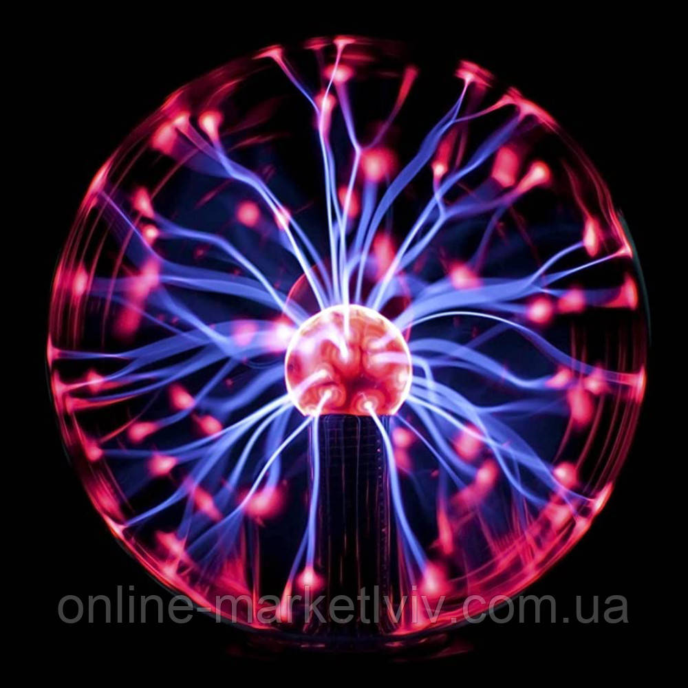 Плазменный шар Plasma ball, 15 см, с молниями / Магический светильник-ночник Тесла - фото 8 - id-p1861606285
