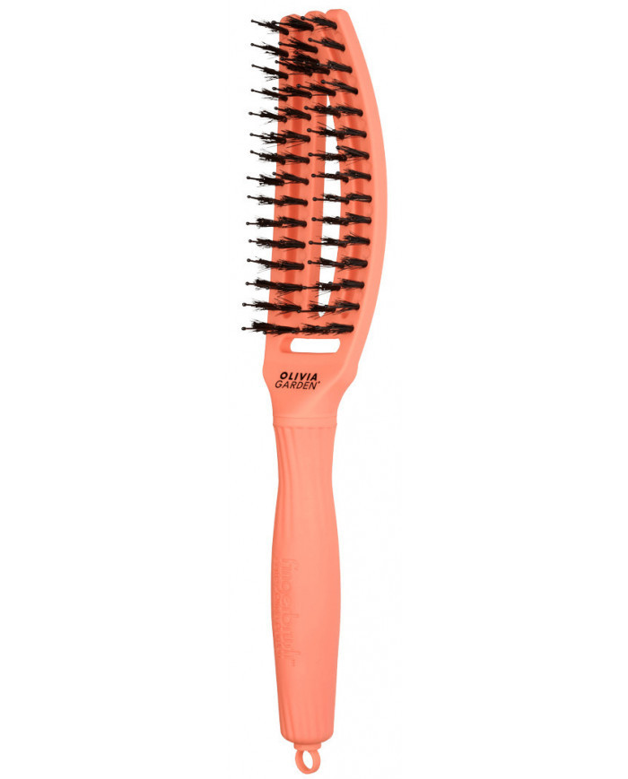 Щітка для укладання Olivia Garden Finger Brush Combo Coral LE Small, кораловий (ID1691), фото 1