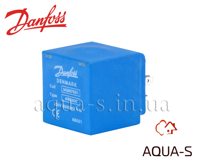 Котушка для електромагнітного клапана Danfoss AS230CS плоский контакт (220 В) 042N7601