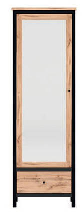 Шафа Чос 010 SZF1D1S 1930х620х390мм дуб тахо + чорний Гербор, фото 1