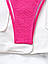 Роздільний купальник шторки з плавками на зав'язках відкритий яскравий, колір рожевий, розмір S, фото 6