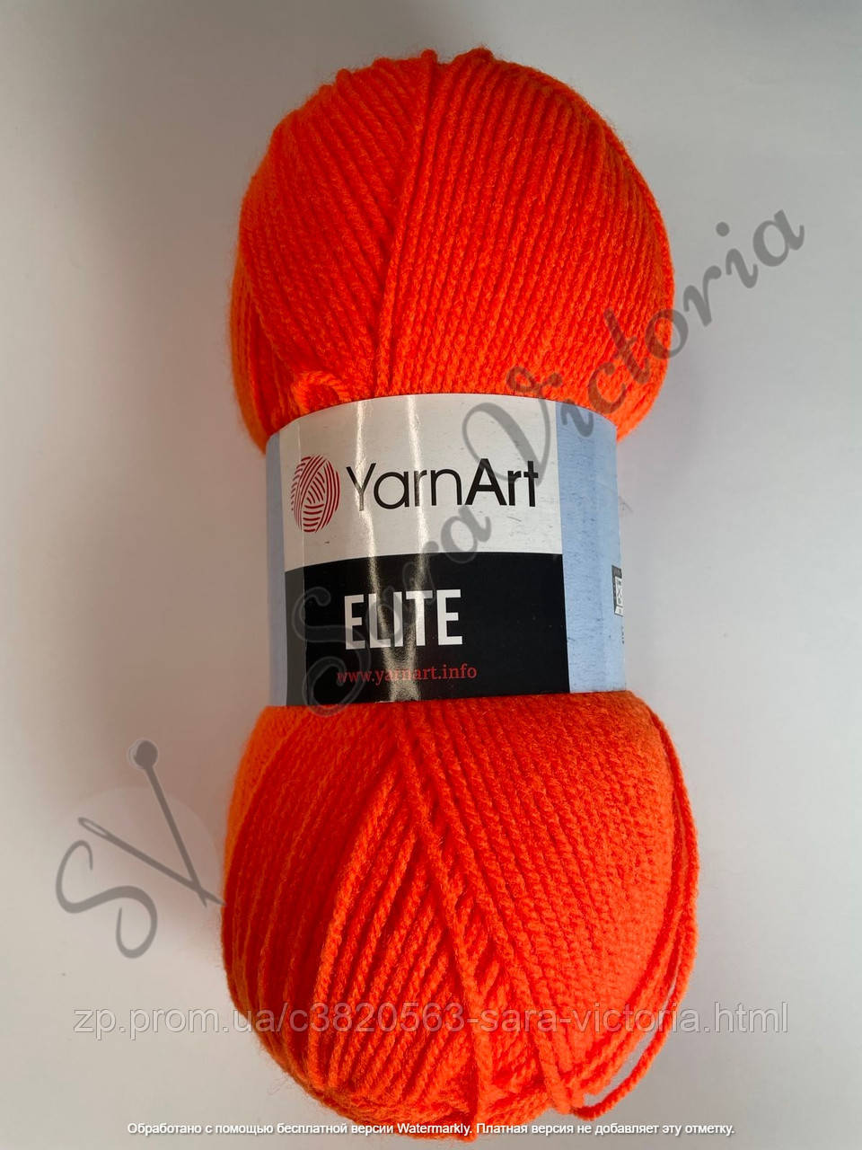 Акрилова помаранчева пряжа YarnArt Elite (ярнарт еліт) 8279 помаранчевий неон, фото 1