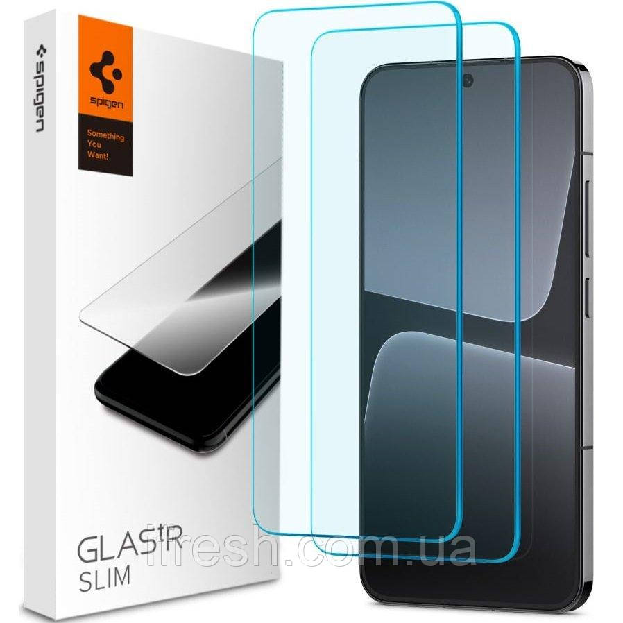 Захисне скло Spigen для Xiaomi 13 5G - Slim Glas.TR (2 шт), Clear (AGL06037)