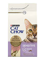 Сухой корм Purina Cat Chow Sensitive для кошек с чувствительным пищеварением с лососем 15 кг