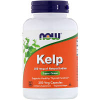 Минералы Now Foods Натуральный Йод, (Ламинария), Kelp, 250 капсул (NOW-02675)