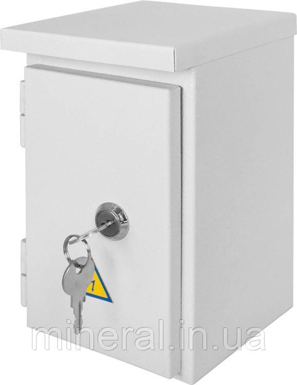 Шафа e.mbox.stand.n.04.z металева, під 4мод., герметична IP54, навісна, з замком
