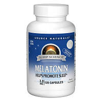 Аминокислота Source Naturals Мелатонин 3мг, Sleep Science, 120 гелевых капсул (SN2406)