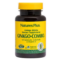 Травы Natures Plus Гинкго Билоба Комбо Комплекс, 60 вегетарианских капсул (NTP1091) - Топ Продаж!
