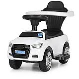 Каталка-толокар з батьківською ручкою Audi M 3503A, Білий, фото 6