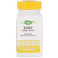 Минералы Nature's Way Цинк Хелат, Zinc Chelate, 30 мг, 100 капсул (NWY41091) - Топ Продаж!