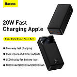 Повербанк BASEUS Bipow Digital Display Power bank 30000mAh |2USB/1Type-C, PD/QC, 20W, 3A| (PPDML-N02), фото 11