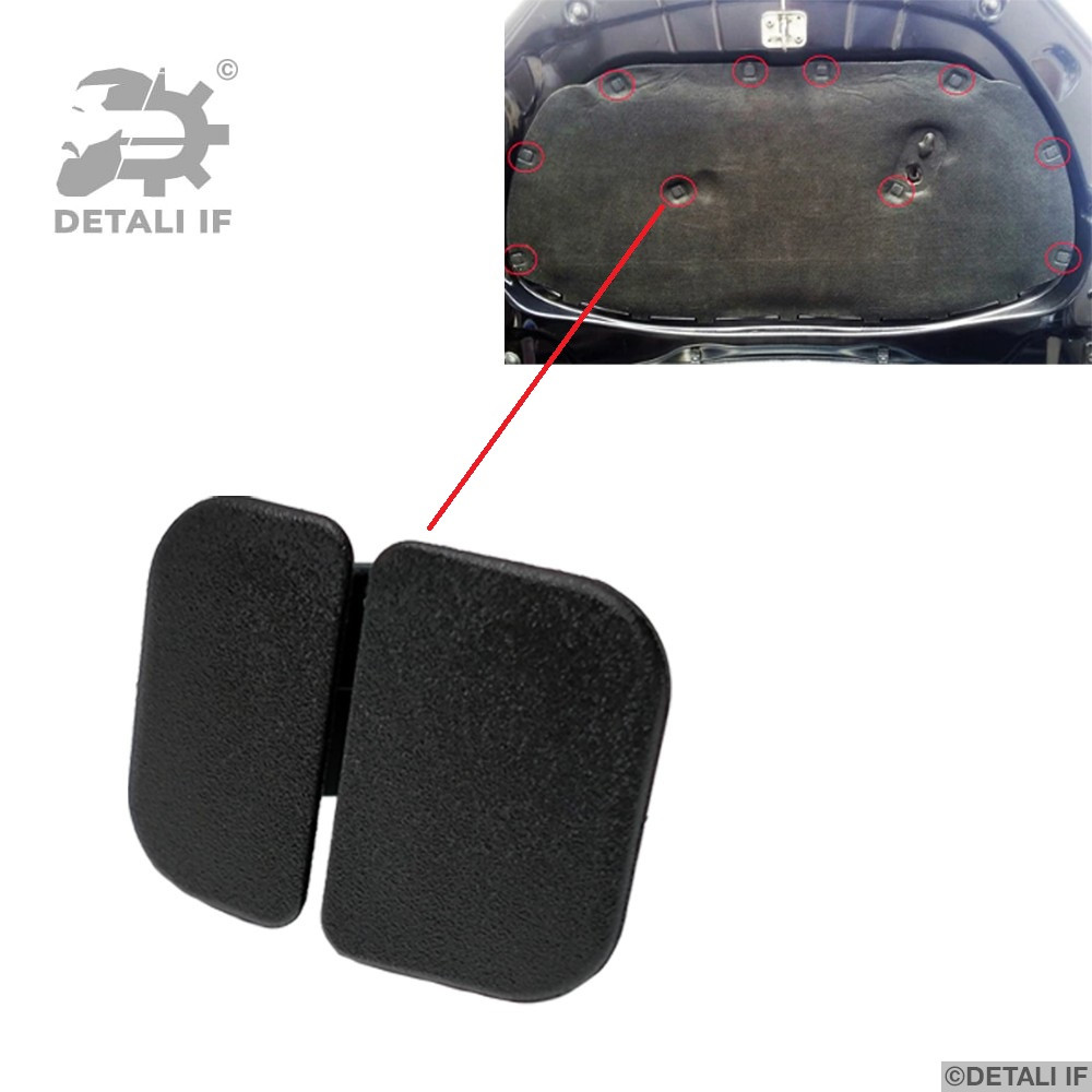 Кліпса обшивки капота Гольф 4 Фольксваген 1H5863849A 1H5863849 8E0863727A, фото 1