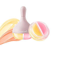 Маска для губ зі щіточкою для нанесення Yangmei Two Color Lip (жовто-рожева, 8 г)