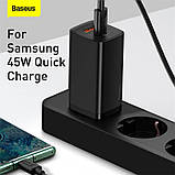 Адаптер мережевий BASEUS GaN2 Lite Quick Charger |1USB/1Type-C, 65W/3A, PD/QC| (CCGAN2L-B02), фото 7