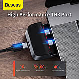 Hub адаптер Baseus Armor Age Type-C Bracket Multifunctional |3USB*3.0, Type-C, 4KHDMI, AUX, RG45|, фото 9