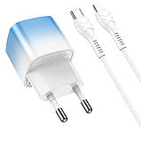 Адаптер мережевий HOCO Type-C to Lightning cable single port charge set C101A |Type-C, PD, 3A/20W|, фото 6