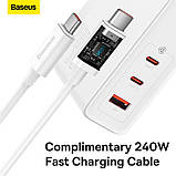 Адаптер мережевий Baseus Type-C to Typc-C cable Gan5 Pro Fast Charger |1USB/2Type-C, PD/QC, 140W/5A|, фото 3