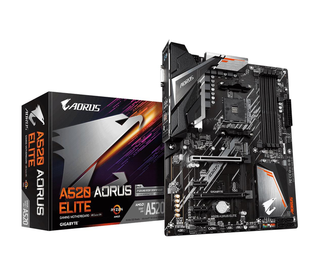 Материнська плата Gigabyte A520 AORUS ELITE, фото 1