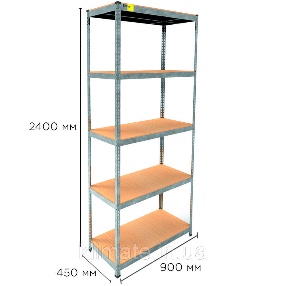 Металевий стелаж MRL-2400 ( 900x450) оцинкований