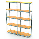 Металевий стелаж MRL-1500 ( 1200x300) подвійний оцинкований, фото 2