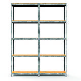 Металевий стелаж MRL-1500 ( 1200x300) подвійний оцинкований, фото 3