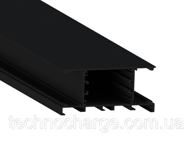 Алюмінієвий профіль для світлодіодної стрічки АЛ-39 2 метра чорний підвісний/накладний LEDUA - фото 2 - id-p1861705179