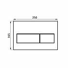 Кнопка зливу для інсталяції REA подвійна матована чорна 171705 REA-E0111, фото 2