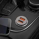 Адаптер автомобільний Hoco Type-C Cable Developer dual port Car charger set NZ1 |2USB, 3A, 36W, QC|, фото 3