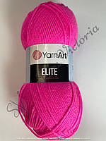 Акриловая розовая пряжа YarnArt Elite (ярнарт элит) 174 розовый неон
