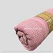 Вафельне Турецьке покривало піке Modalita Рожевий 200х230см, фото 3